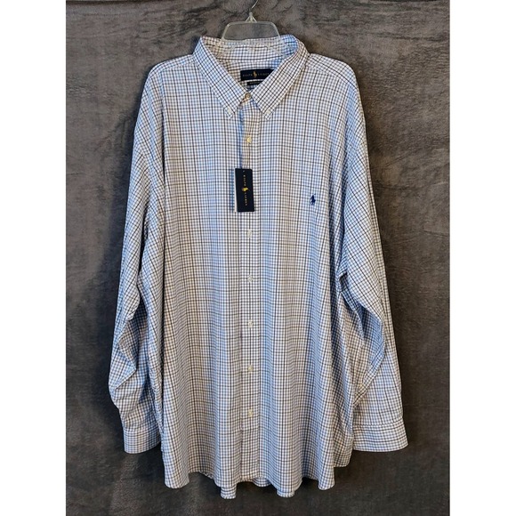 NWT Polo Ralph Lauren Shirt Men's 4XB Performance Wicking Stretch Oxford $125.00